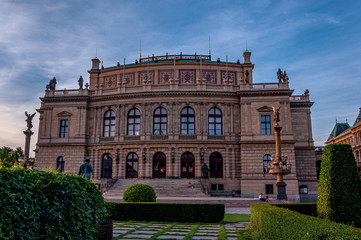 Fototapeta na wymiar The Rudolfinum is a neo-renaissance concert hall in Prague. It's located on Jan Palach square on the Old Town, Prague, Czech Republic
