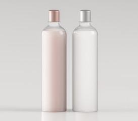 Two bottles with liquids mock up - 3D illustration