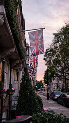 england flag on sunset