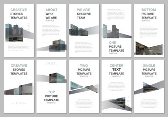 Creative social networks stories design, vertical banner, flyer template with architecture design. Abstract architectural background. Covers design templates for flyer, leaflet, brochure, presentation