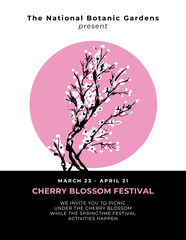 Cherry blossom banner template