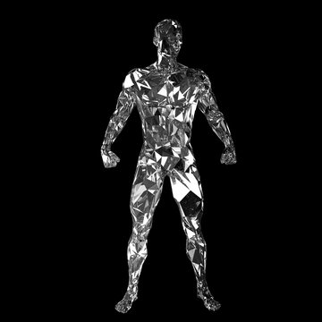 Art brilliant man. Concept for science, technology, sport, fashion and healthy lifestyle.