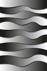 abstract black and white background , paper art style , vector image 