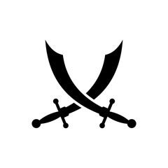 Sword symbol icon vector EPS 10 illustration