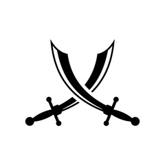 Sword symbol icon vector EPS 10 illustration