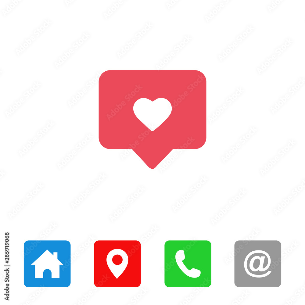 Poster notifications icon. like icon vector. social media like vector icon. symbol for web site computer an