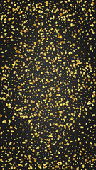 Golden Confetti Falling on Black Backdrop. Holiday Decoration Elements on Universal Background. Trendy Modern Luxury Template. Festive Pattern. Vector Background with Many Golden Confetti.