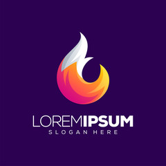 fox logo design vector illustration