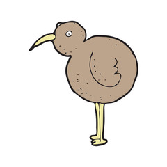 digitally drawn illustration kiwi bird design. hand drawing style