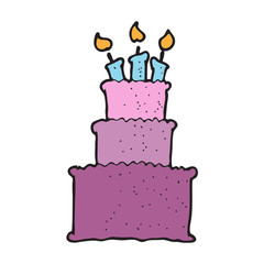 digitally drawn illustration tart design. hand drawing style