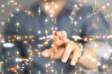 Innovation futuristic digital data binary code background technology