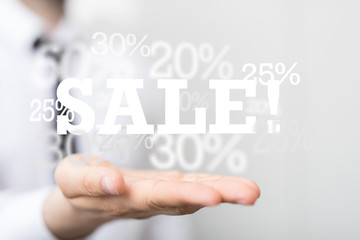 percent shopping digital in hand