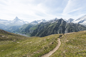 Fototapeta na wymiar Zermatt biking