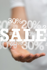 SALE CONCEPT DIGITAL in hand