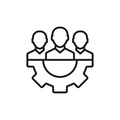 management - minimal line web icon. simple vector illustration. concept for infographic, website or app.