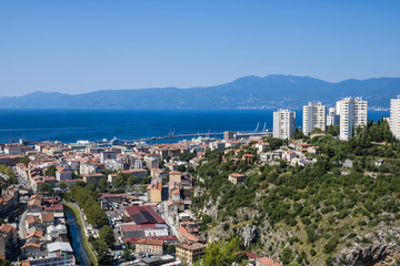 Fototapeta premium Rijeka city view from a Trsat castle, Croatia - Image