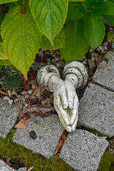 friedhof, betende hände