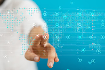 Global network and data exchanges over the world