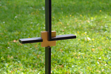 friedhof, metallkreuz
