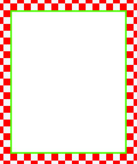 Race Frame. Page Border Checker Pattern. Checkerboard. Vintage Board. Vector Graphics background.