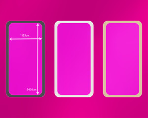 Mesh, pink colored phone backgrounds kit.