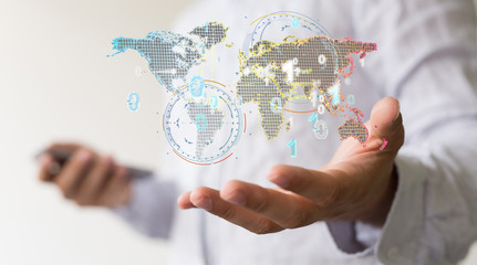 Global network and data exchanges over the world