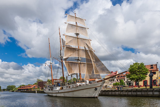 Klaipėda &ndash; ship restaurant on the Dane river; Lithuania