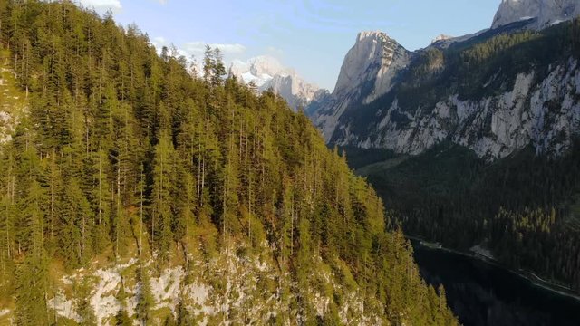 Mountains lake forest ariel nature rocks