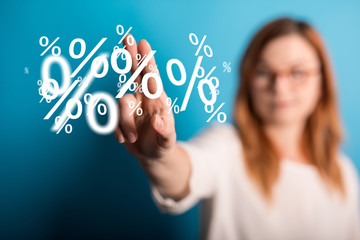 percent shopping digital in hand
