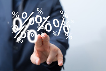 percent shopping digital in hand