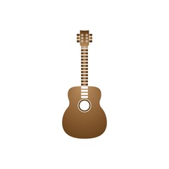 Naklejka premium Guitar logo template vector icon design