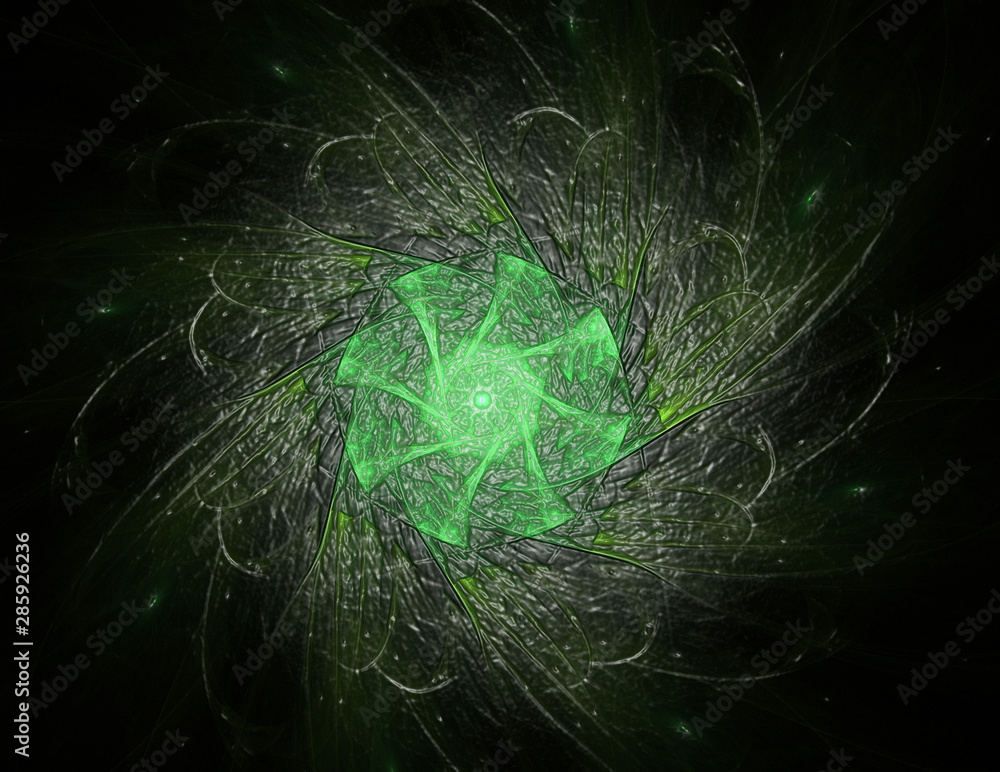 Poster abstract fractal color background with crossing circles and oval. motion illustration.