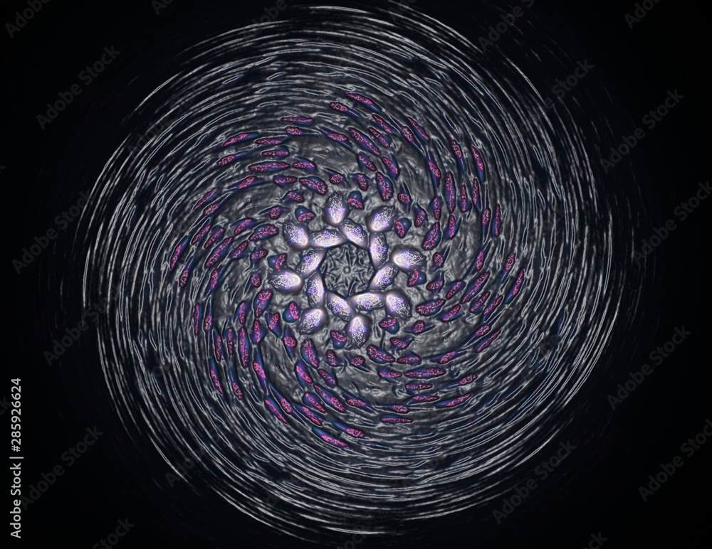 Poster abstract fractal background - computer-generated image. digital art. converging toward the center of