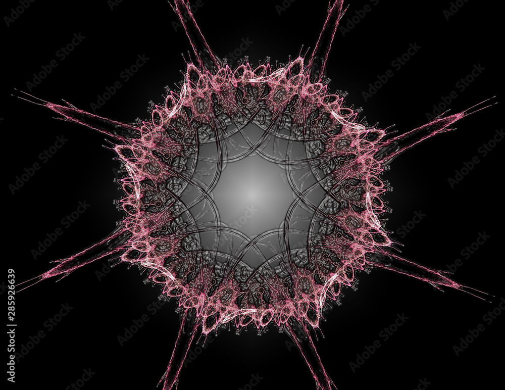 Poster abstract fractal background - computer-generated image. digital art. converging toward the center of