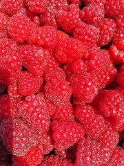 fresh raspberries background