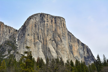 El Capitan, amazing formation in Yosemite National Park, California, USA