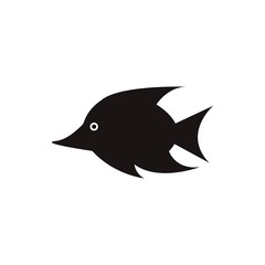 Fish logo template creative vector symbol of fishing club or online