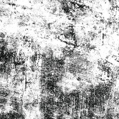 Grunge background black and white. Abstract monochrome texture.  Vector pattern of scratches, chips, scuffs