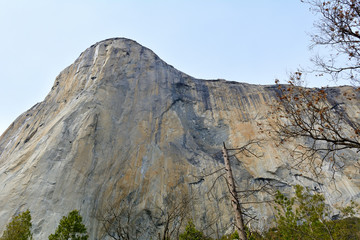 Big rock formation Yosemite National Park landscape, California. USA