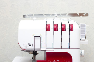white sewing machine for seams