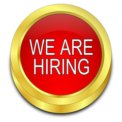 We are hiring Button - 3D illustration