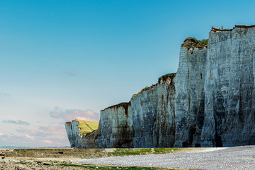 Cliff coast in the area of Dieppe, Normandy, France - obrazy, fototapety, plakaty