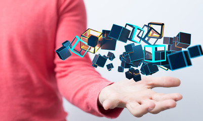 code data concept in hand