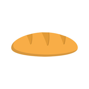 Bread icon. Flat vector illustration on white background. EPS 10