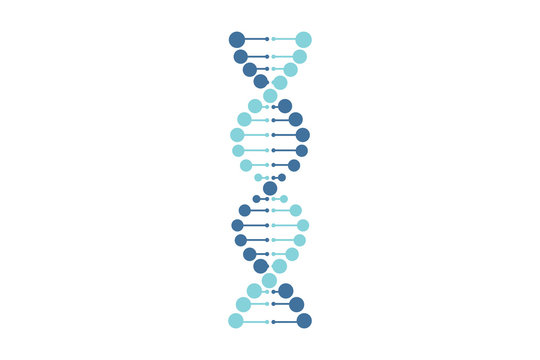 dna vector blue line White background