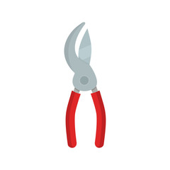 Secateurs flat icon design. Vector Symbol illustration.