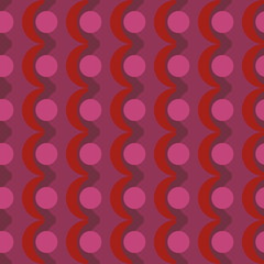 Abstract retro dotted flat seamless pattern with garlands. Timel