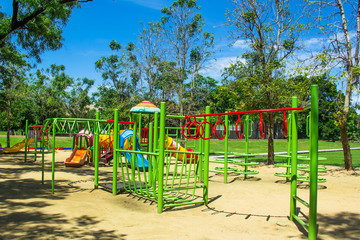 Fototapeta na wymiar a colourful children playground