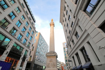 Monument to the Great fire of London in London England - 285934819