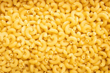 top view of italian macaroni pasta for background